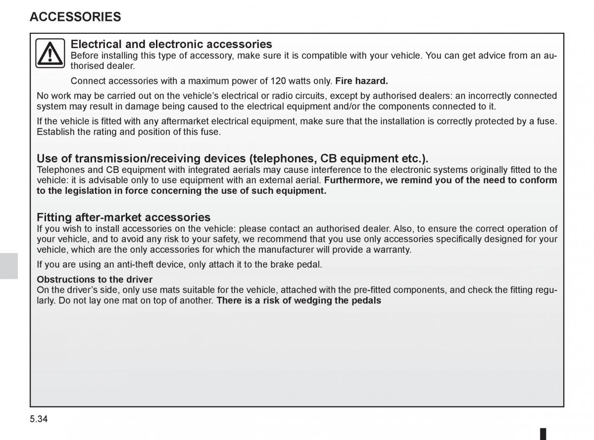 Renault Kangoo II 2 owners manual / page 204