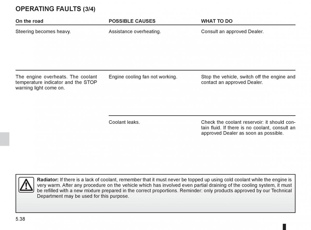 Renault Kangoo II 2 owners manual / page 208