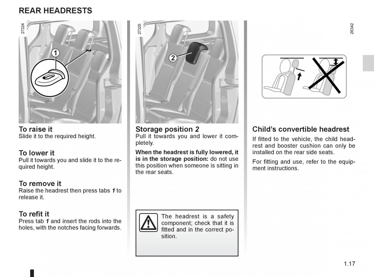 Renault Kangoo II 2 owners manual / page 23