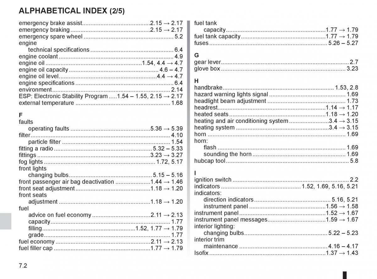 Renault Kangoo II 2 owners manual / page 232