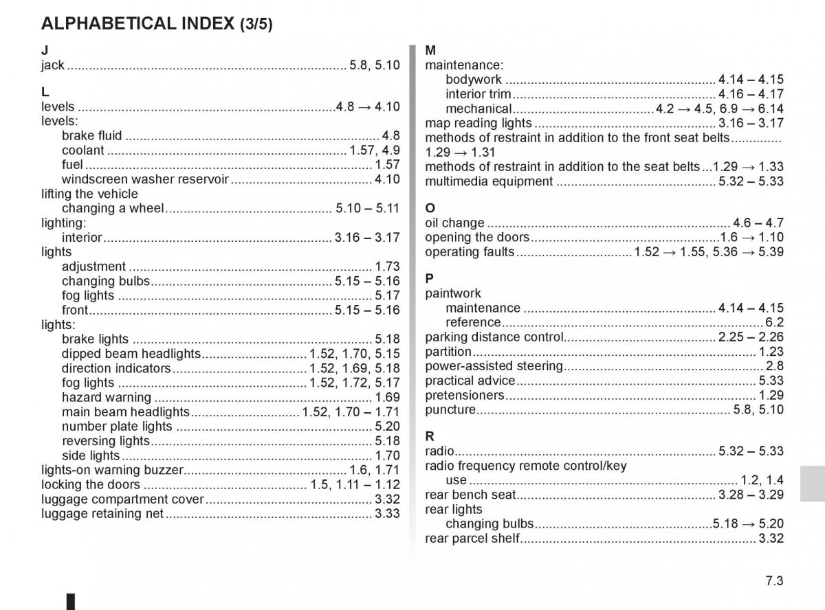 Renault Kangoo II 2 owners manual / page 233