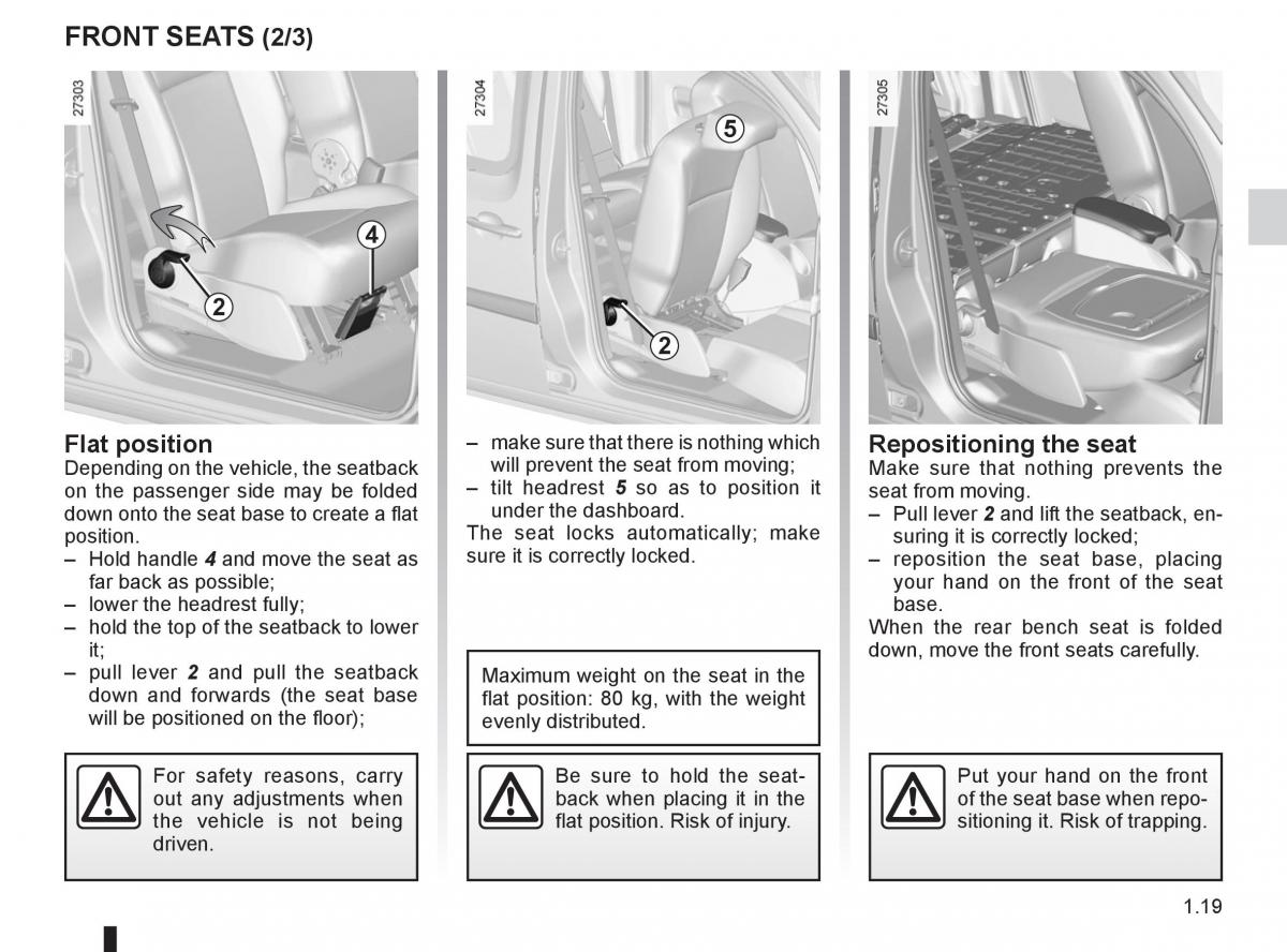 Renault Kangoo II 2 owners manual / page 25