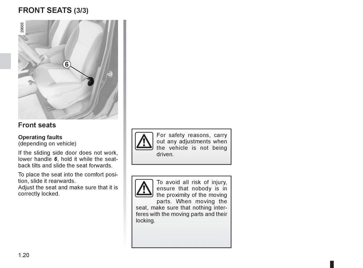 Renault Kangoo II 2 owners manual / page 26