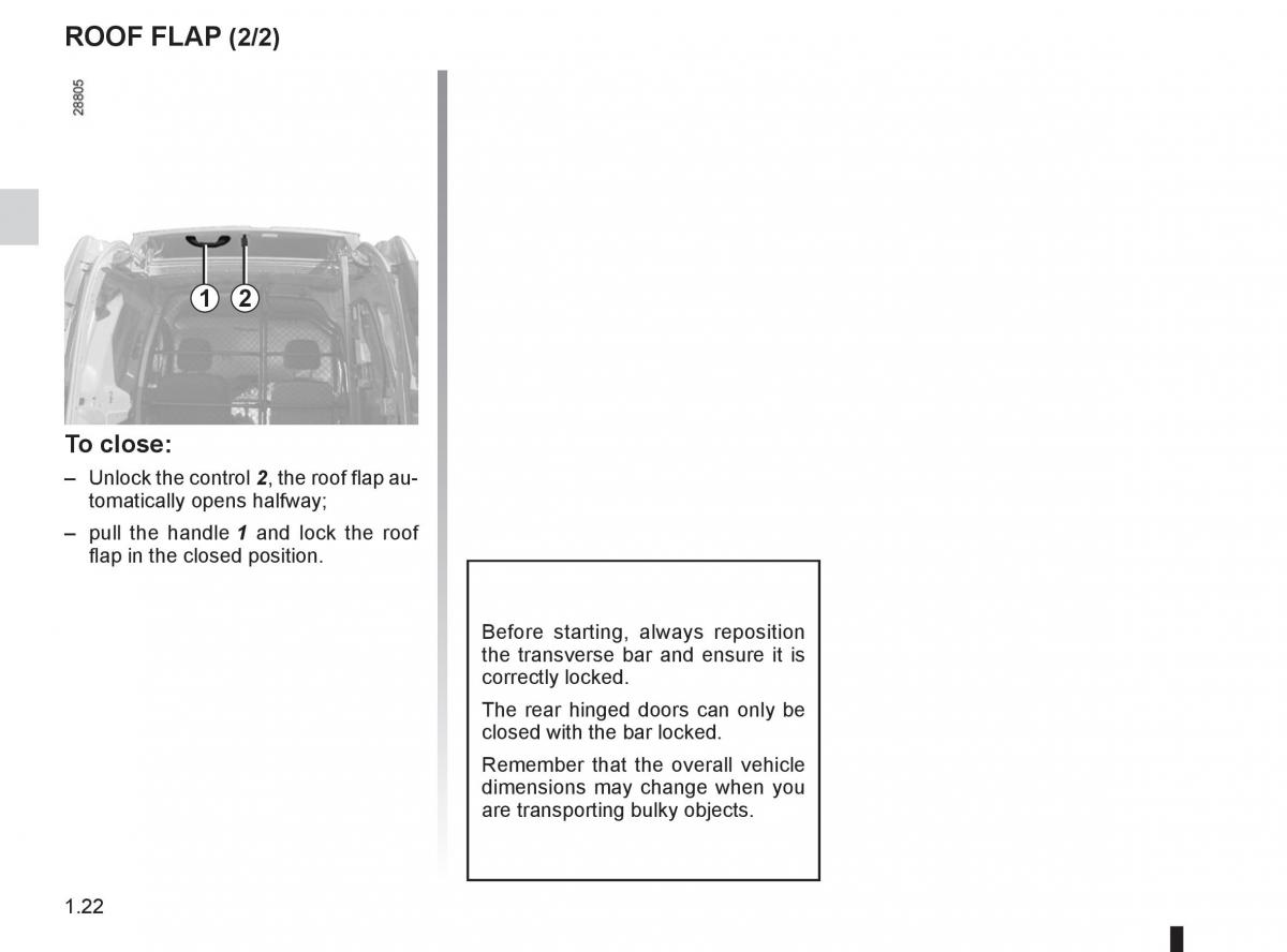 Renault Kangoo II 2 owners manual / page 28