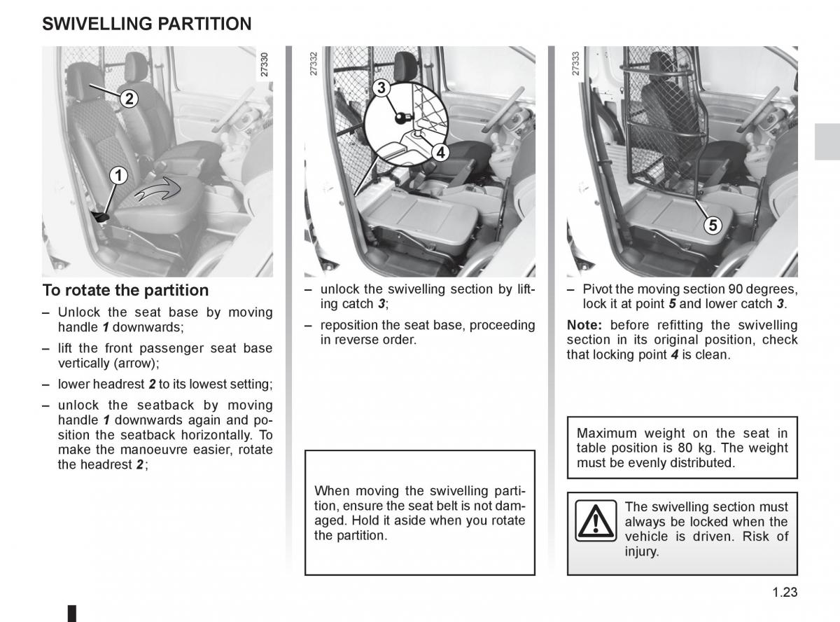 Renault Kangoo II 2 owners manual / page 29