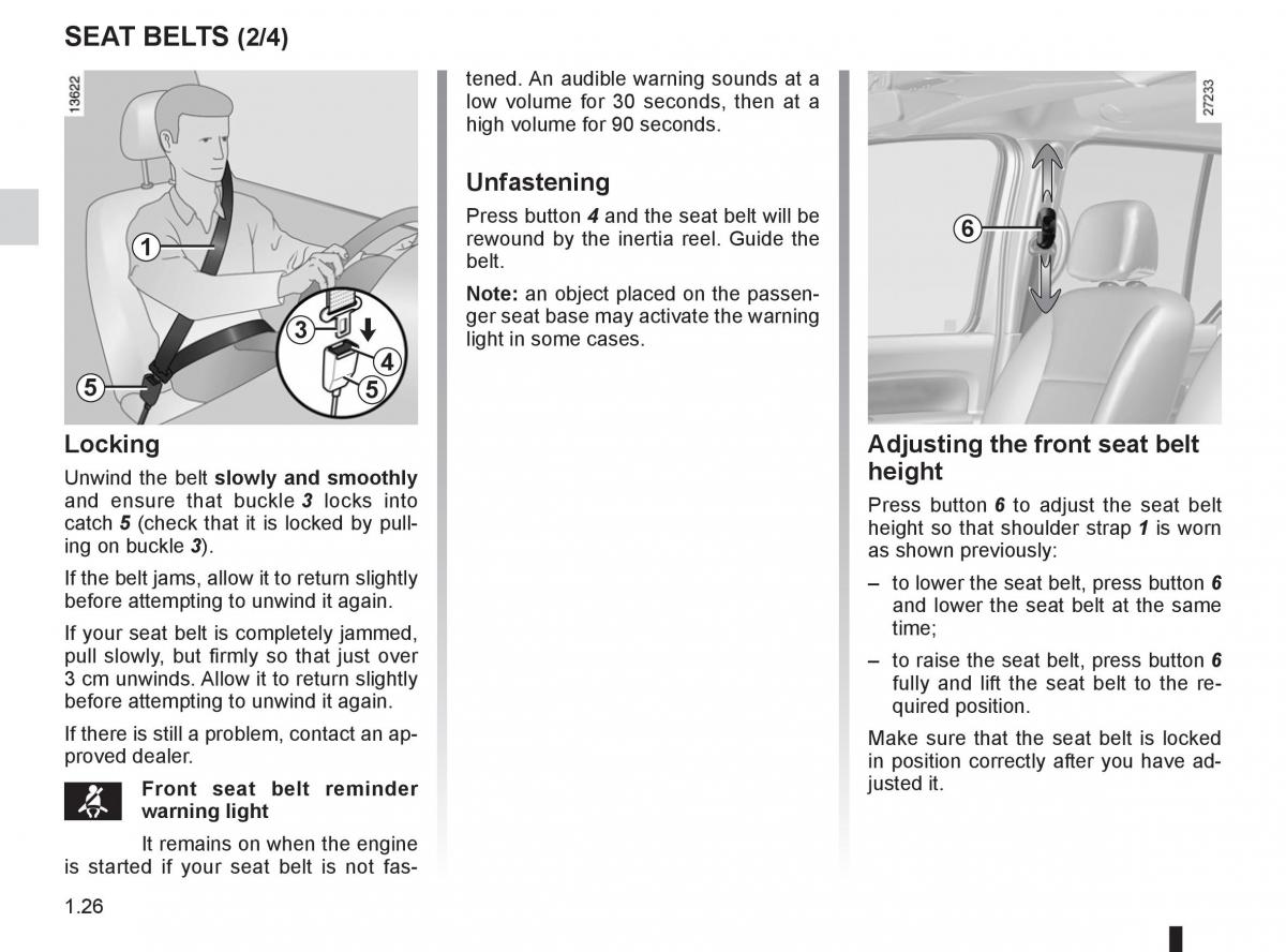 Renault Kangoo II 2 owners manual / page 32