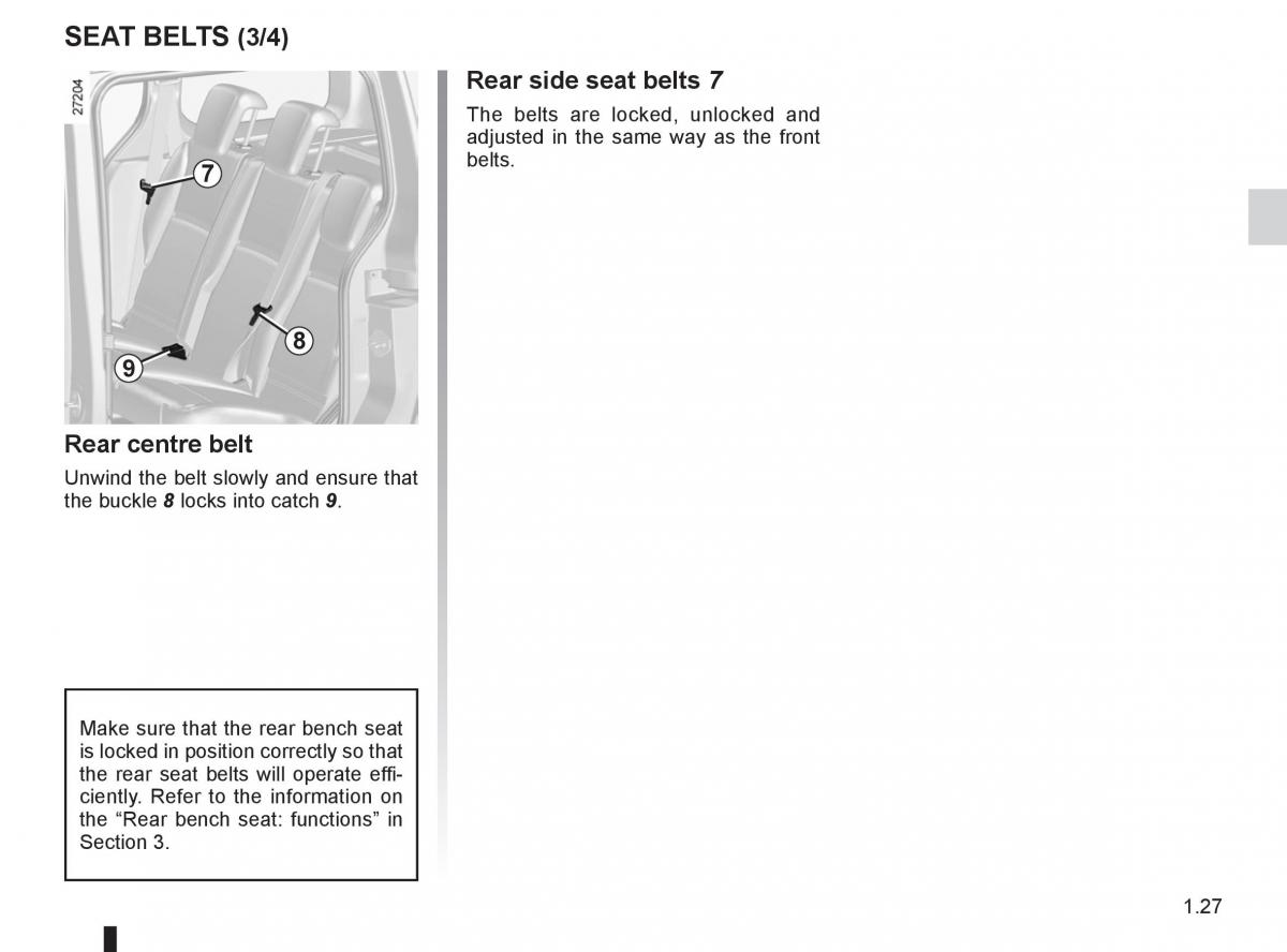 Renault Kangoo II 2 owners manual / page 33