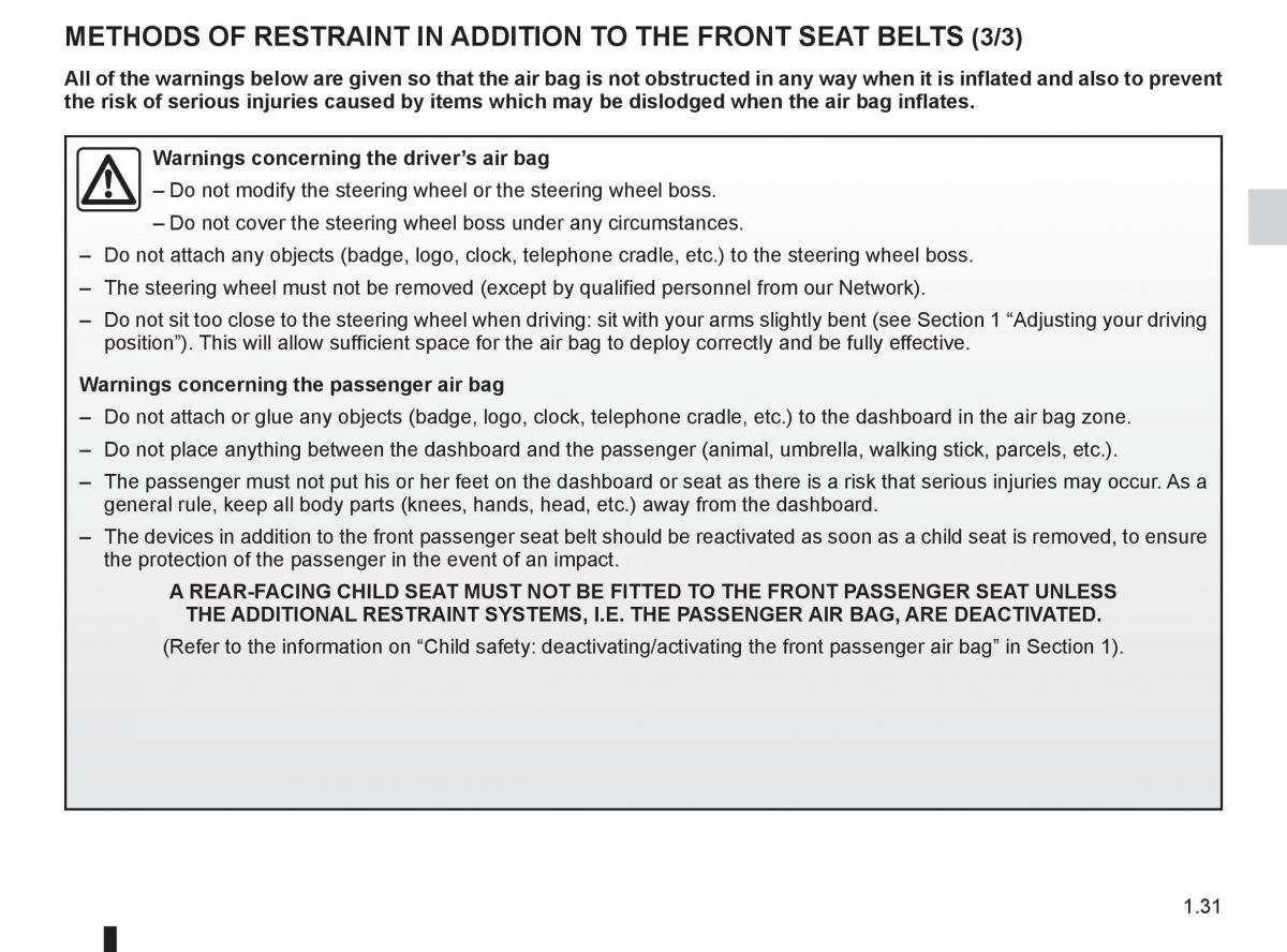 Renault Kangoo II 2 owners manual / page 37