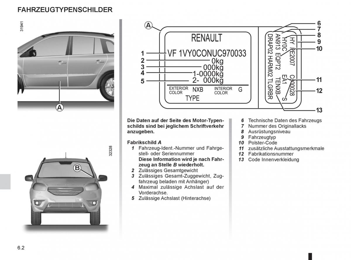 Renault Koleos Handbuch / page 210