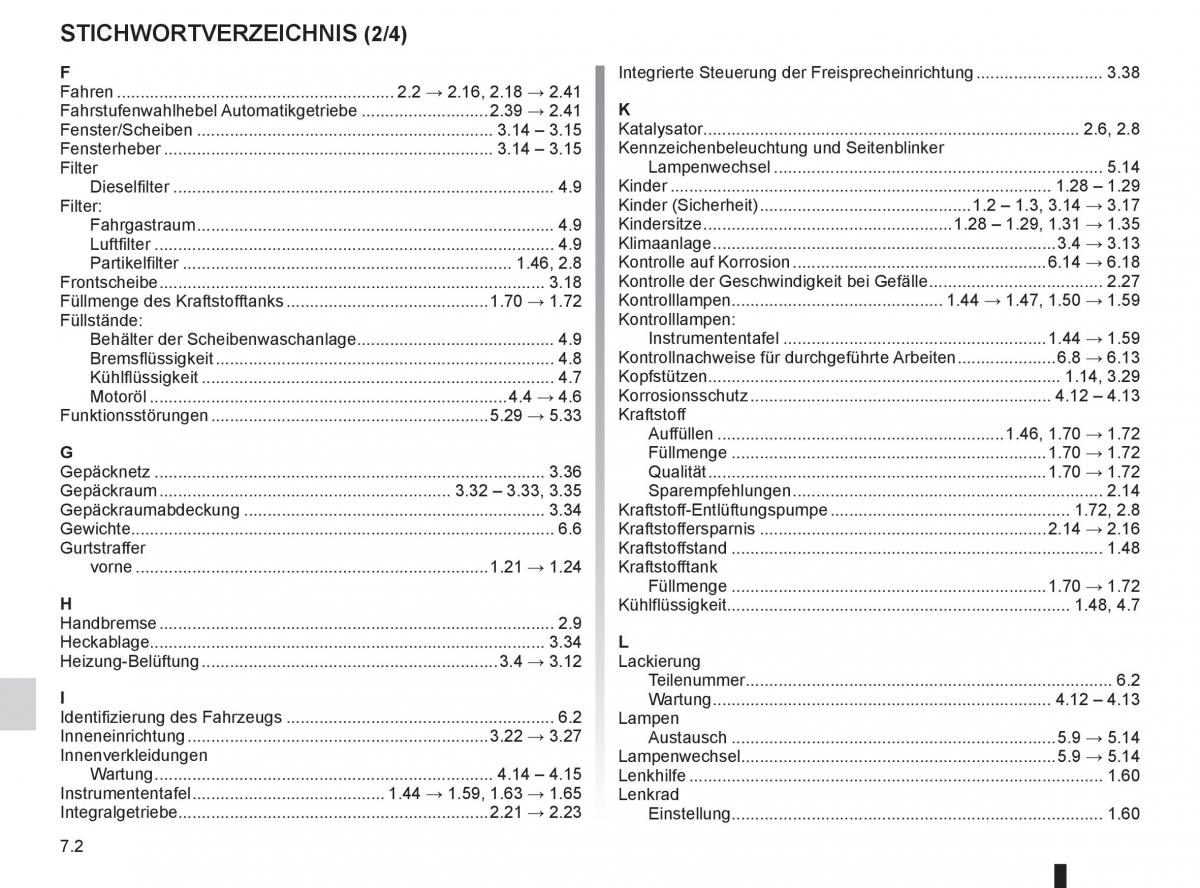 Renault Koleos Handbuch / page 228