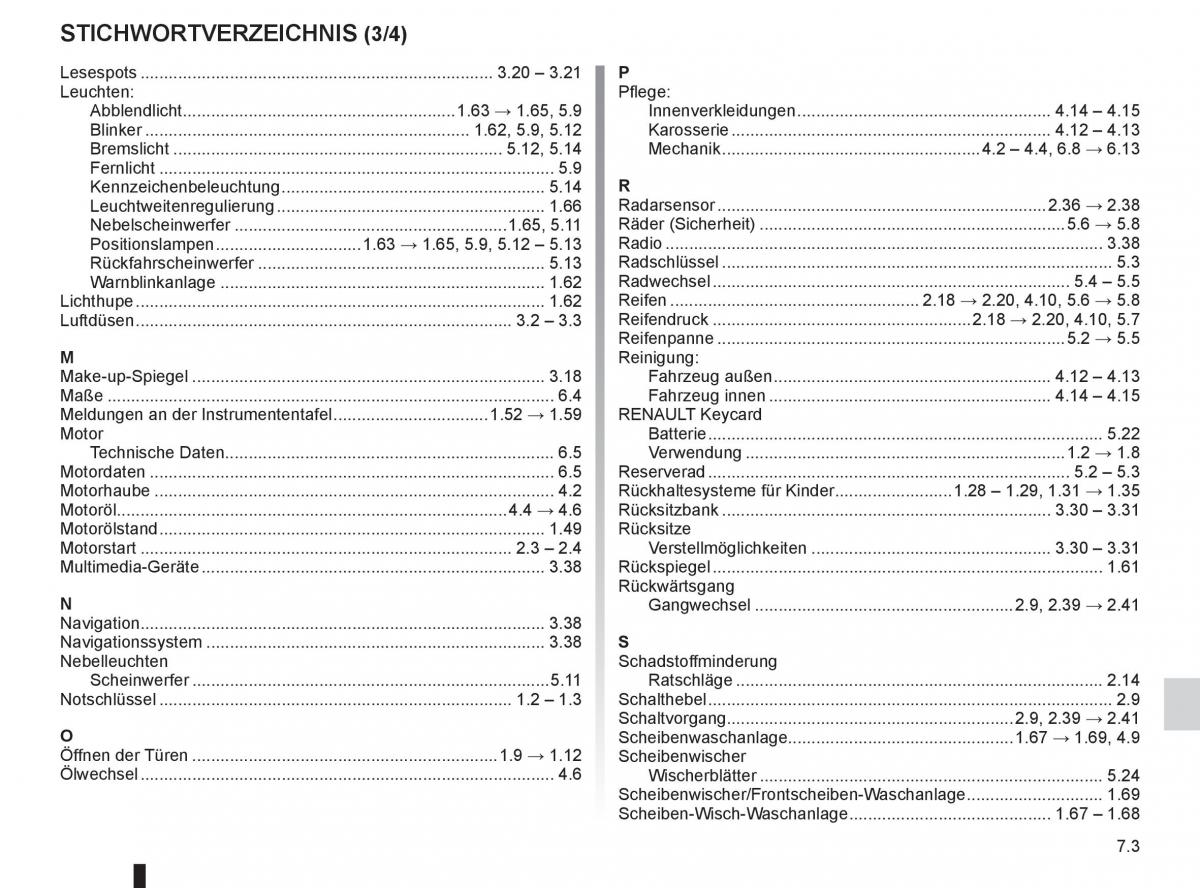 Renault Koleos Handbuch / page 229