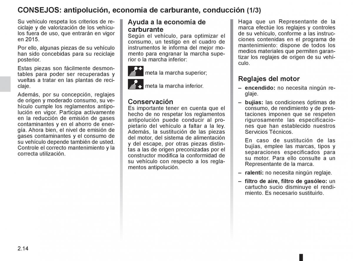 Renault Koleos manual del propietario / page 92