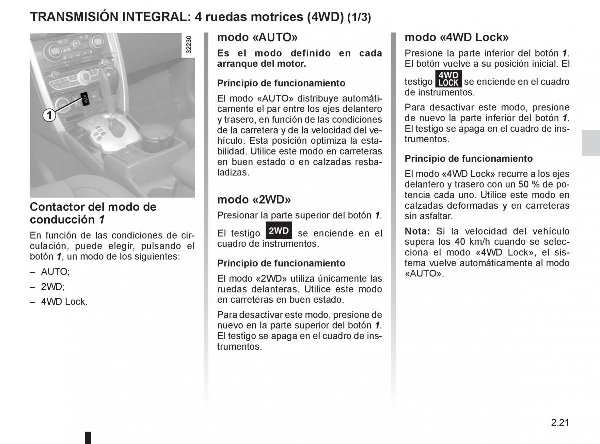 Renault Koleos manual del propietario / page 99