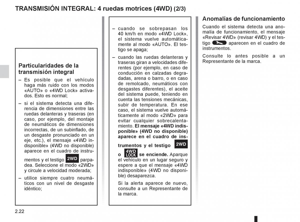 Renault Koleos manual del propietario / page 100