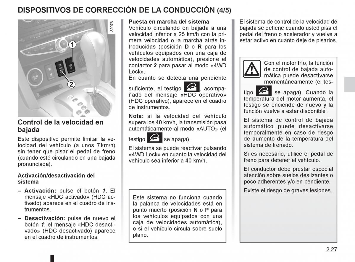 Renault Koleos manual del propietario / page 105