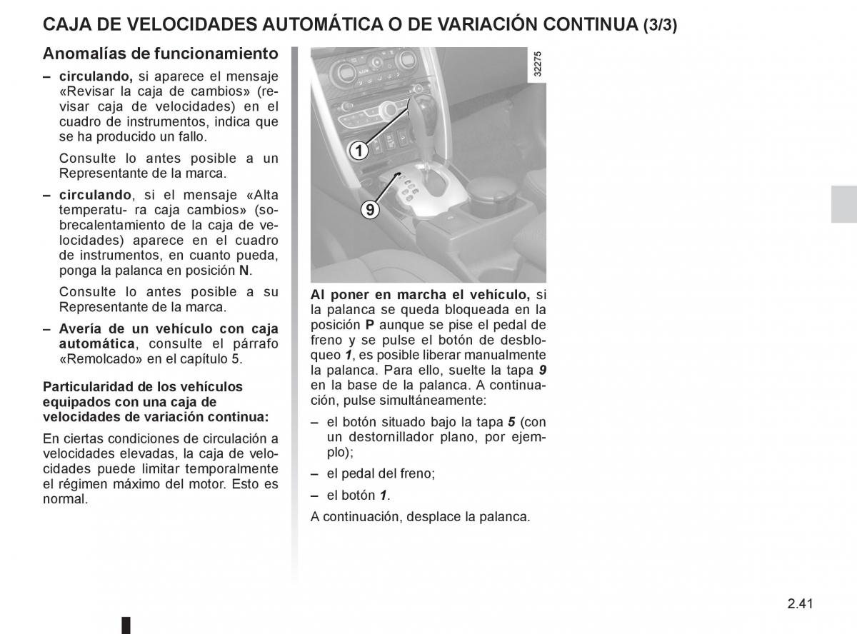 Renault Koleos manual del propietario / page 119