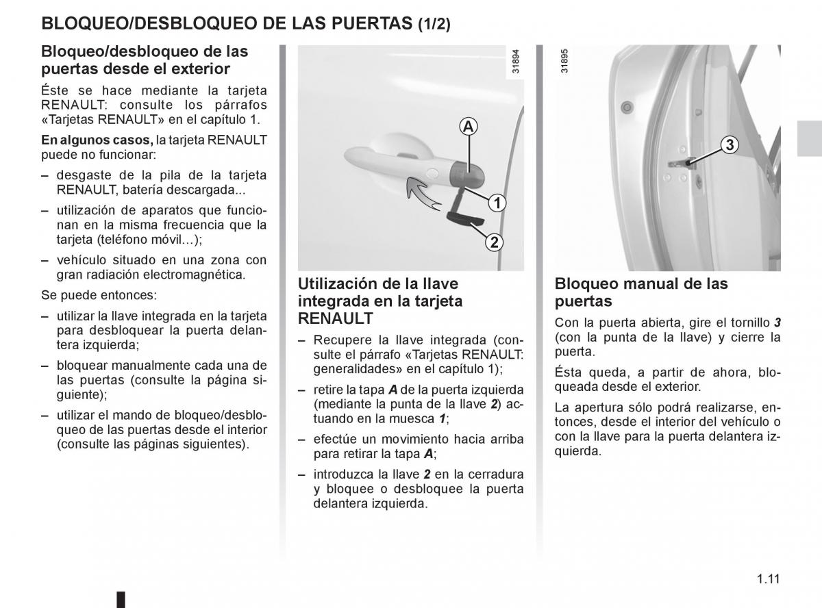 Renault Koleos manual del propietario / page 17