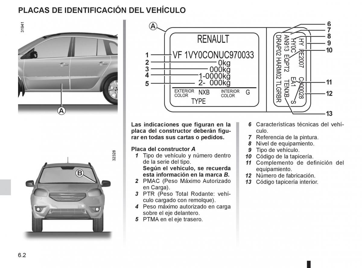 Renault Koleos manual del propietario / page 210