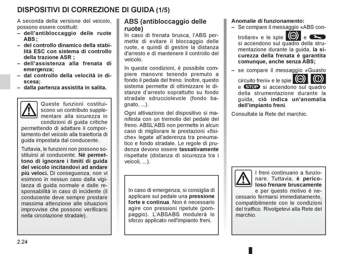 Renault Koleos manuale del proprietario / page 102