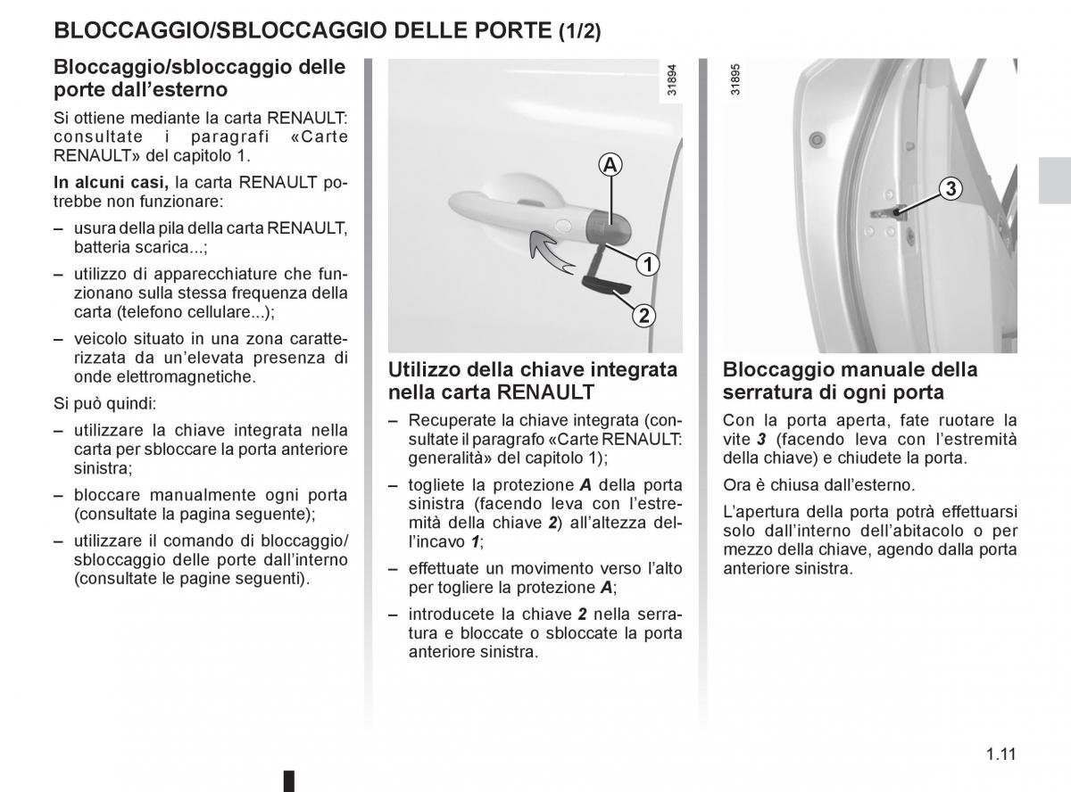 Renault Koleos manuale del proprietario / page 17