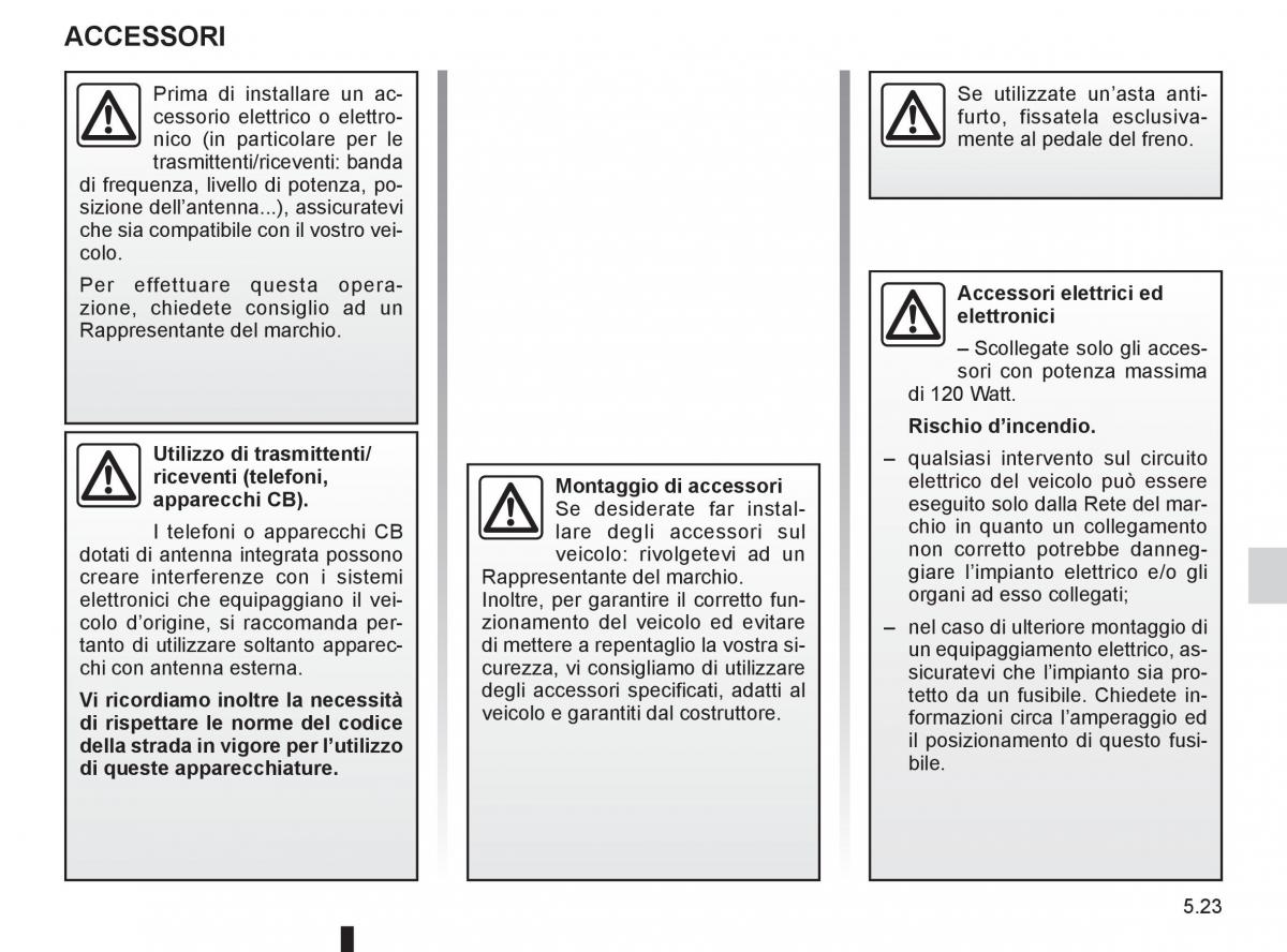 Renault Koleos manuale del proprietario / page 197