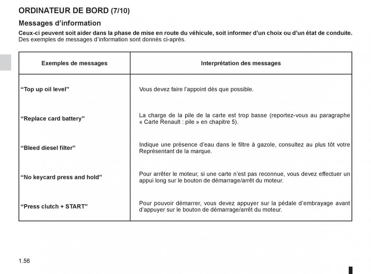 Renault Koleos manuel du proprietaire / page 62