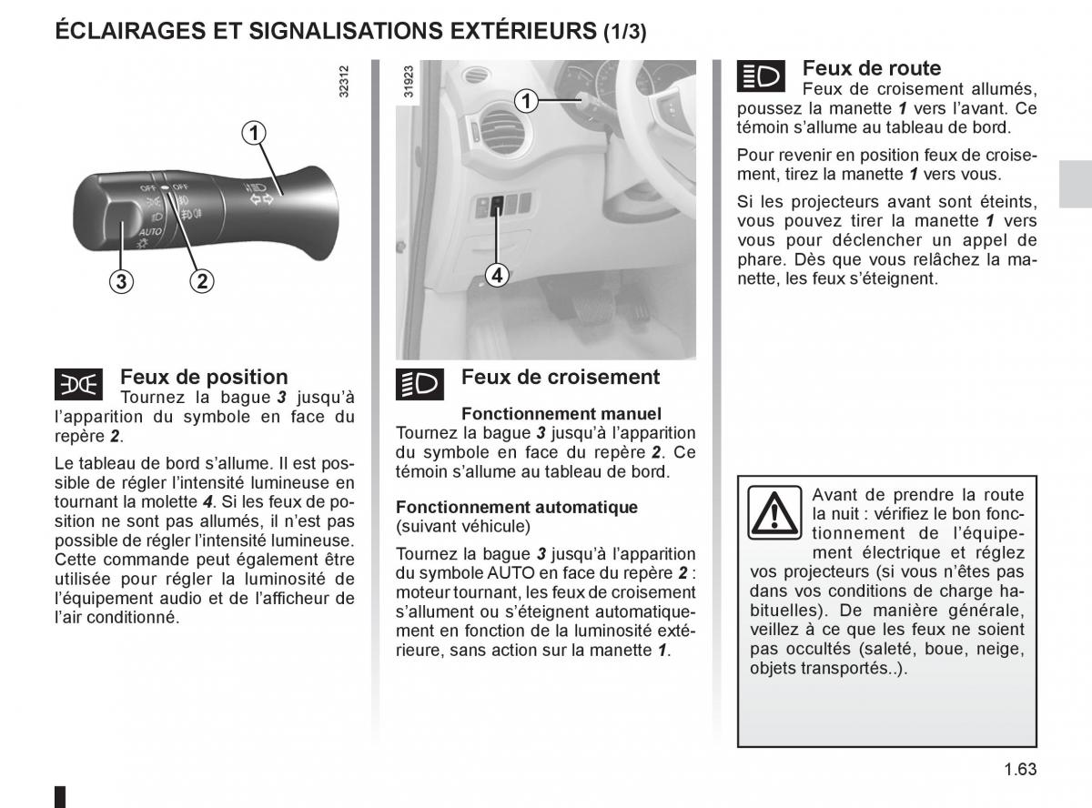 Renault Koleos manuel du proprietaire / page 69