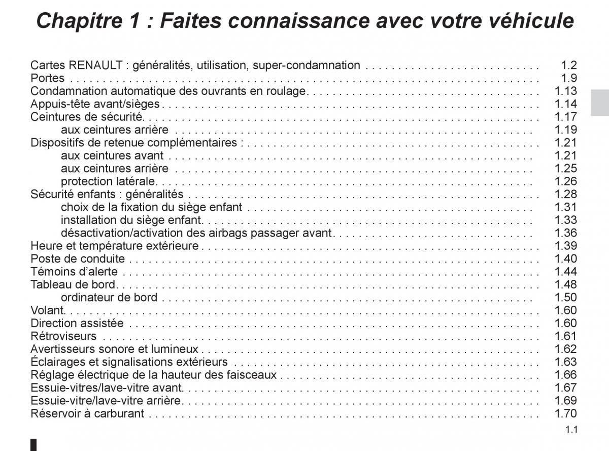 Renault Koleos manuel du proprietaire / page 7