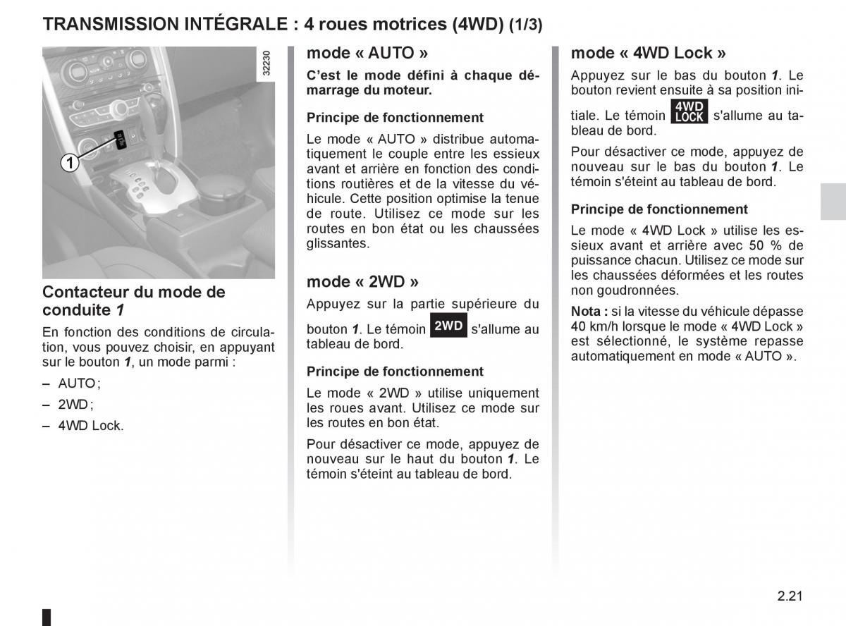 Renault Koleos manuel du proprietaire / page 99