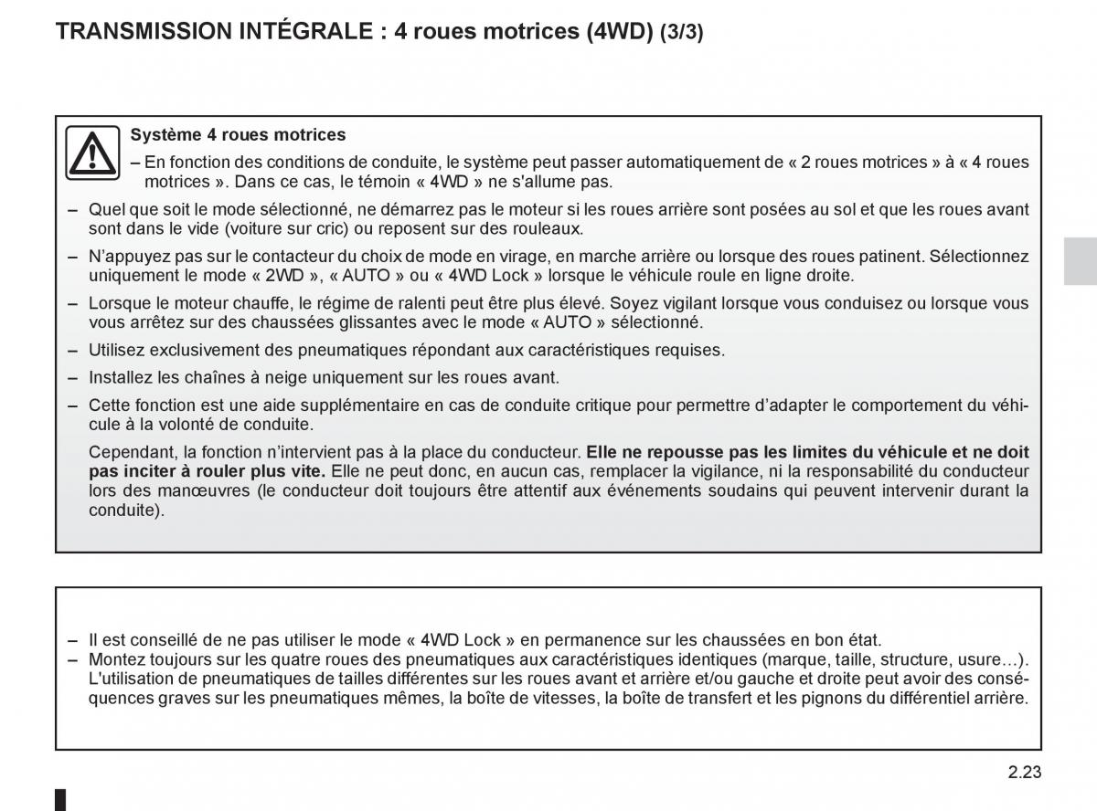 Renault Koleos manuel du proprietaire / page 101