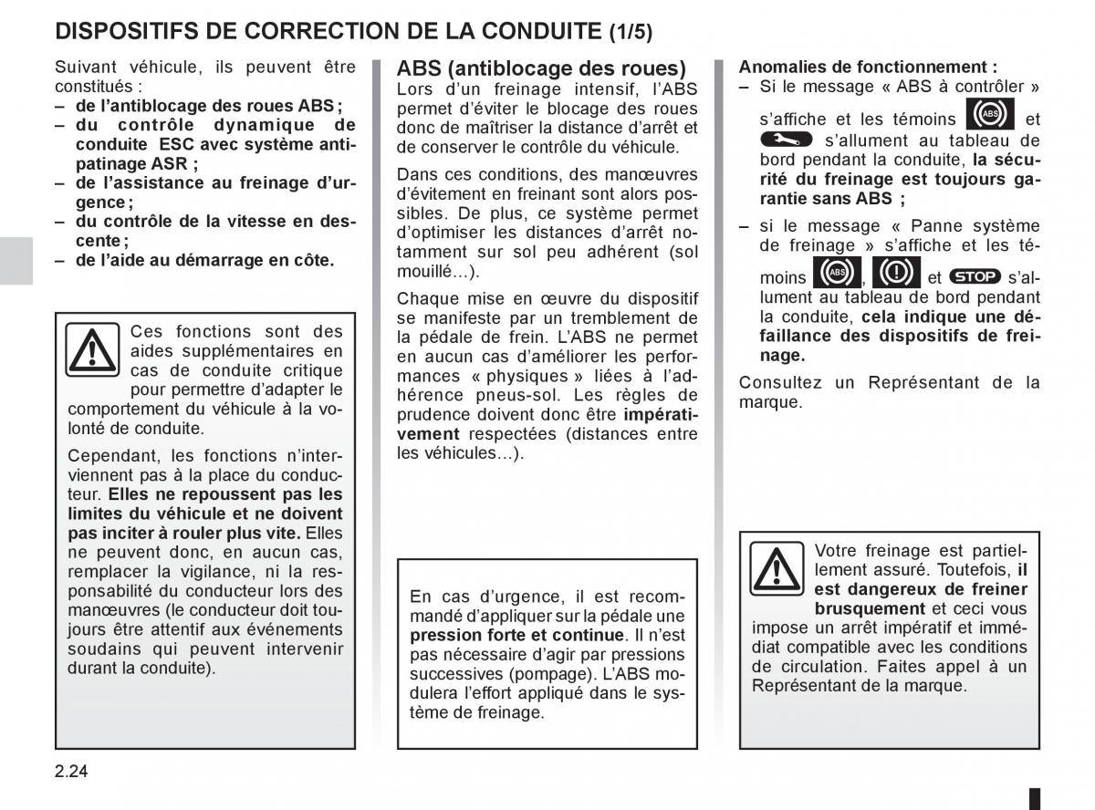 Renault Koleos manuel du proprietaire / page 102