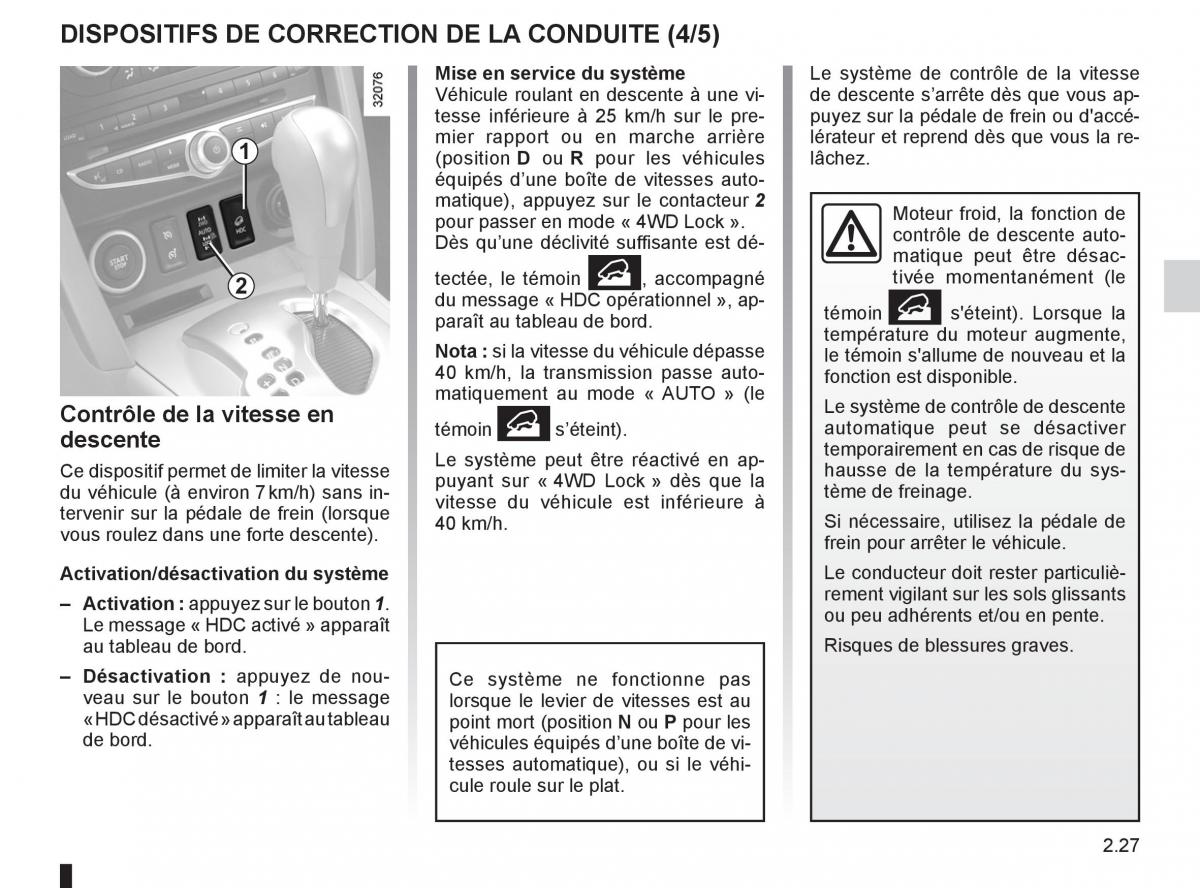 Renault Koleos manuel du proprietaire / page 105