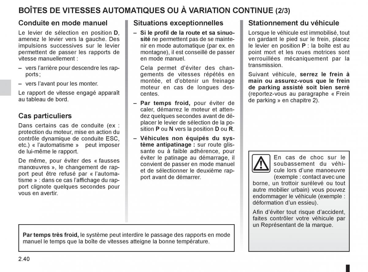 Renault Koleos manuel du proprietaire / page 118