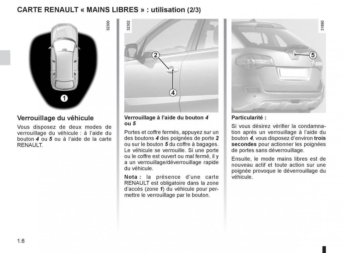 Renault Koleos manuel du proprietaire / page 12