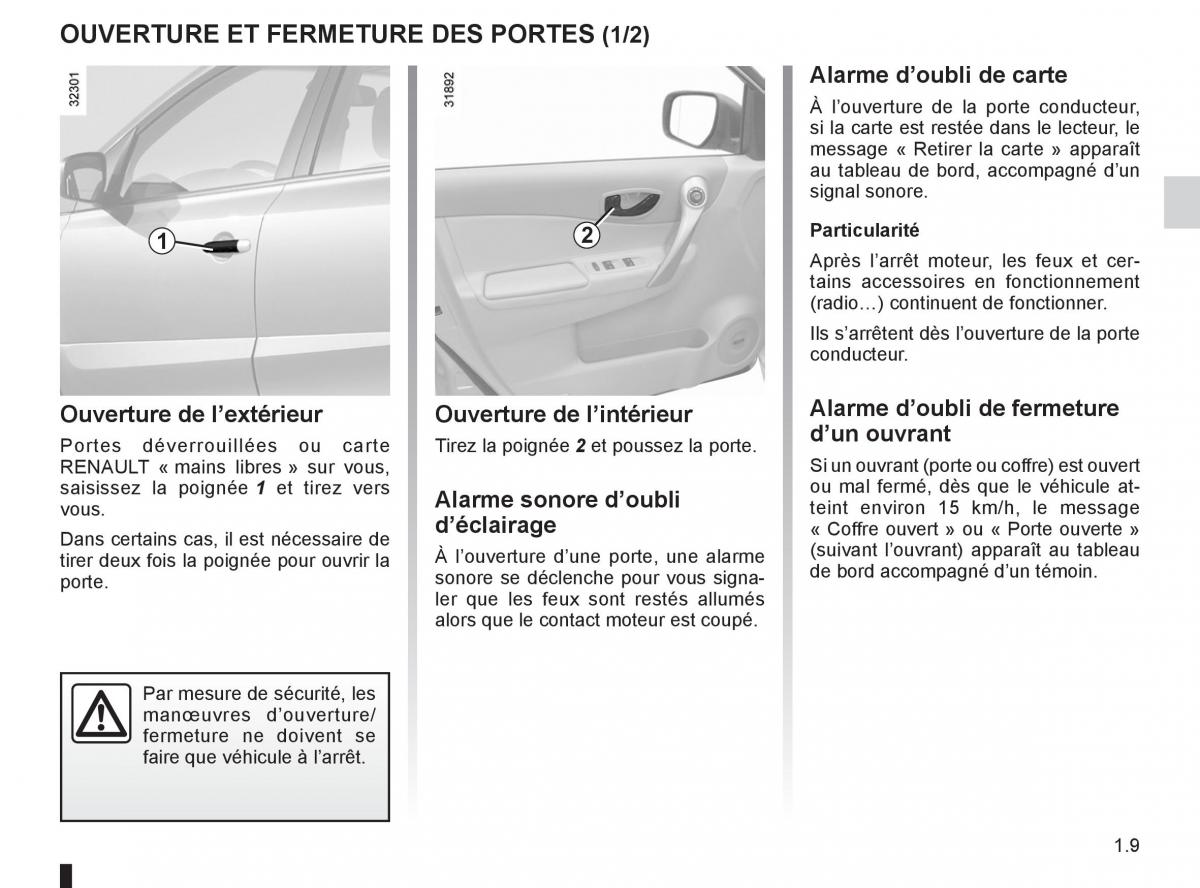 Renault Koleos manuel du proprietaire / page 15