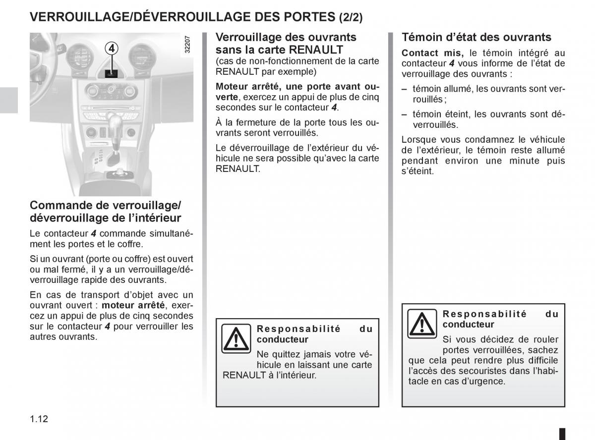 Renault Koleos manuel du proprietaire / page 18