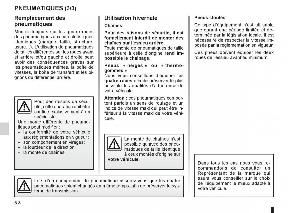 Renault Koleos manuel du proprietaire / page 182