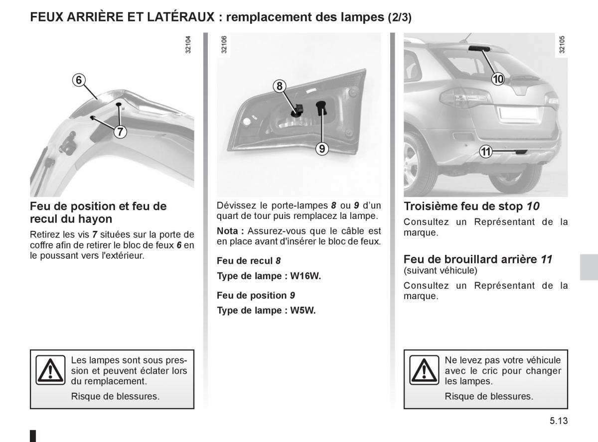 Renault Koleos manuel du proprietaire / page 187