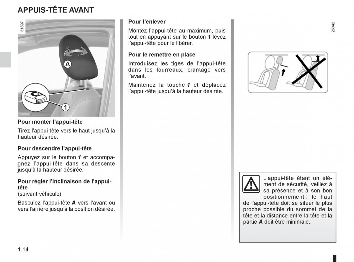 Renault Koleos manuel du proprietaire / page 20