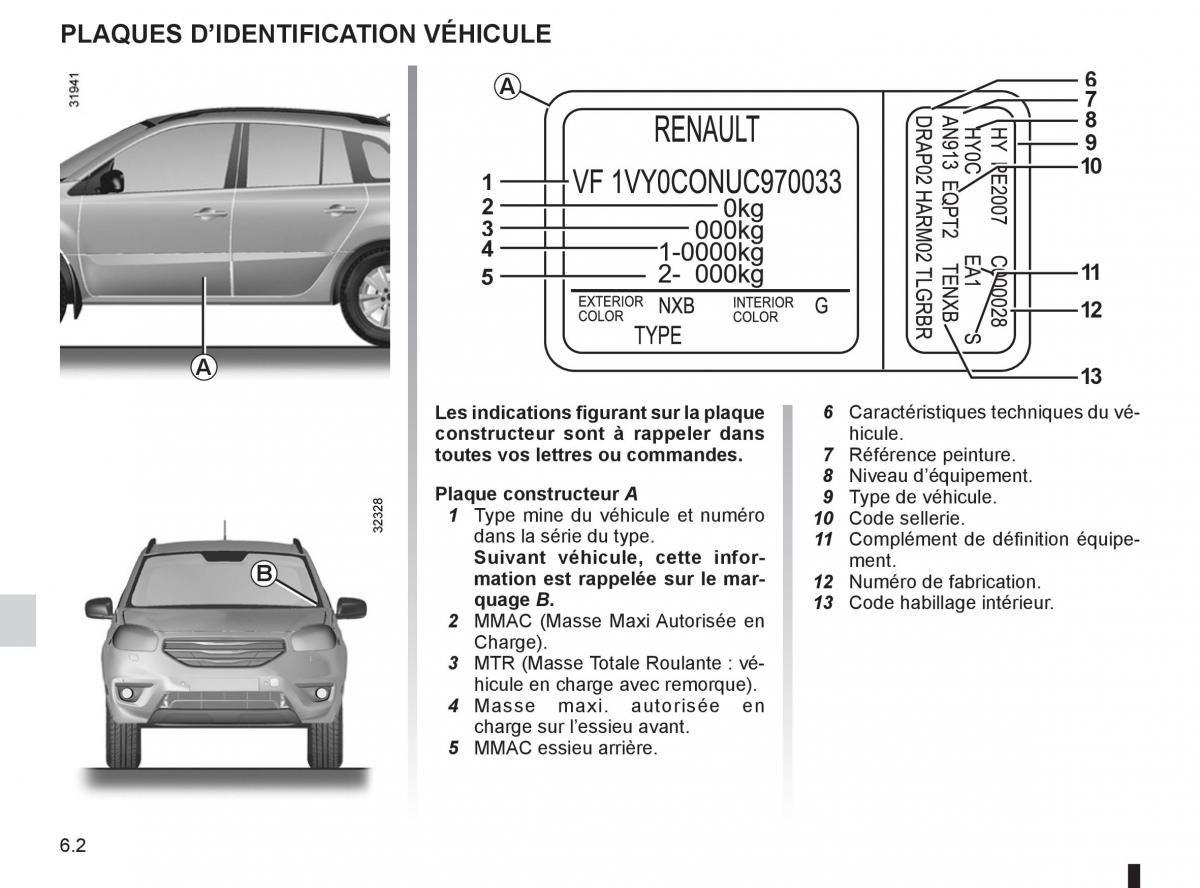 Renault Koleos manuel du proprietaire / page 210