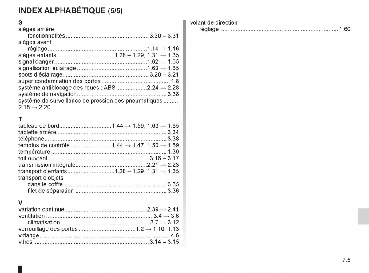 Renault Koleos manuel du proprietaire / page 231