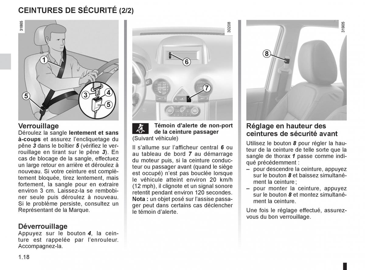 Renault Koleos manuel du proprietaire / page 24