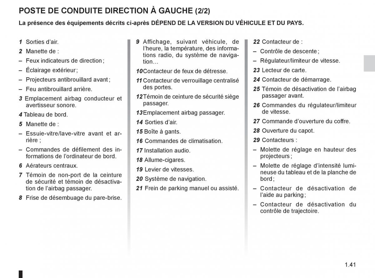 Renault Koleos manuel du proprietaire / page 47