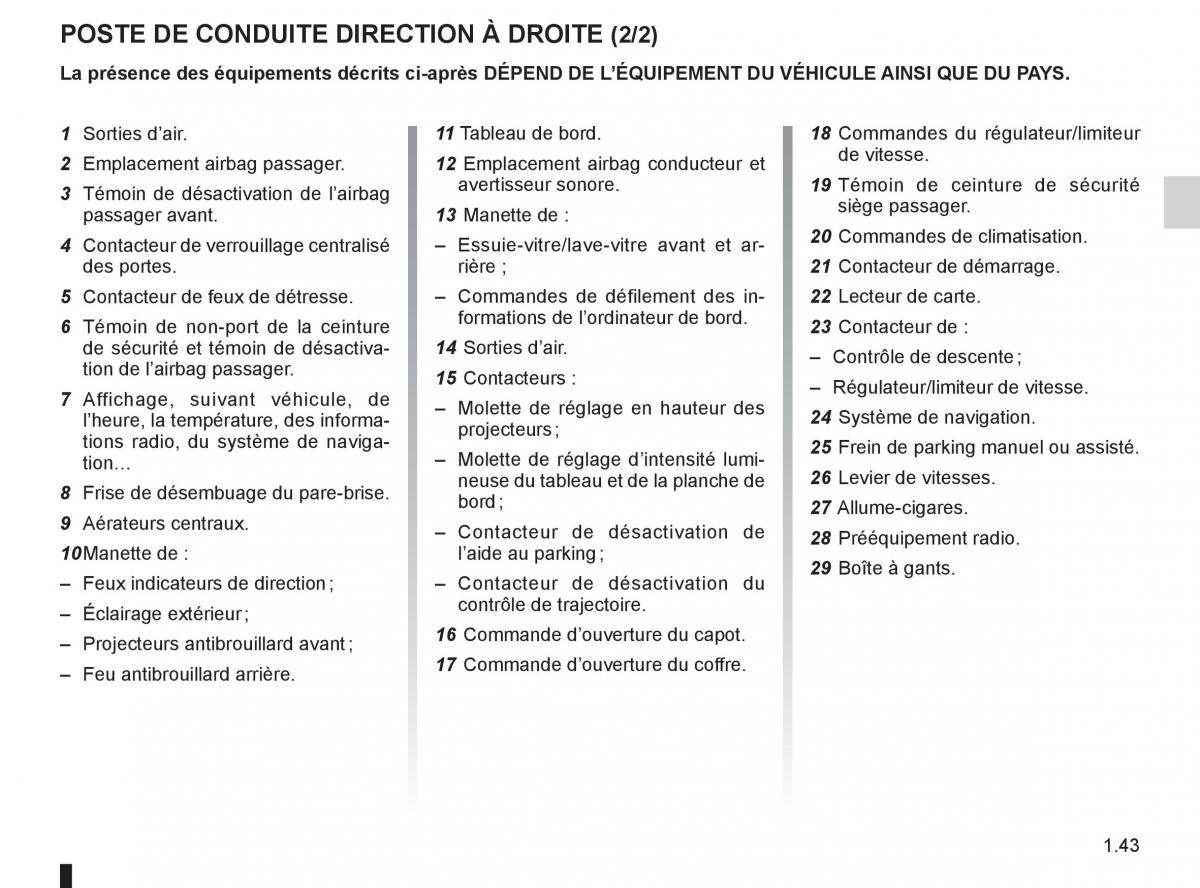 Renault Koleos manuel du proprietaire / page 49