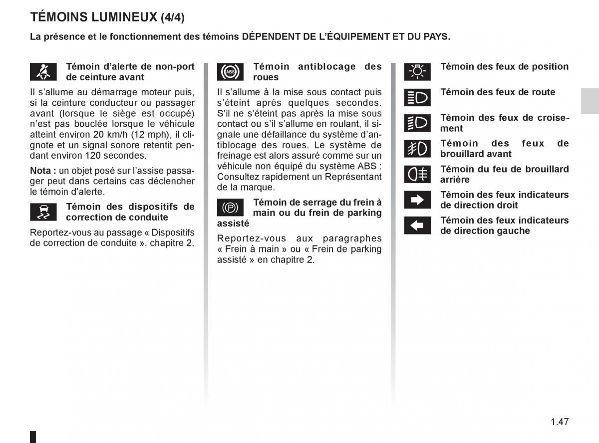 Renault Koleos manuel du proprietaire / page 53