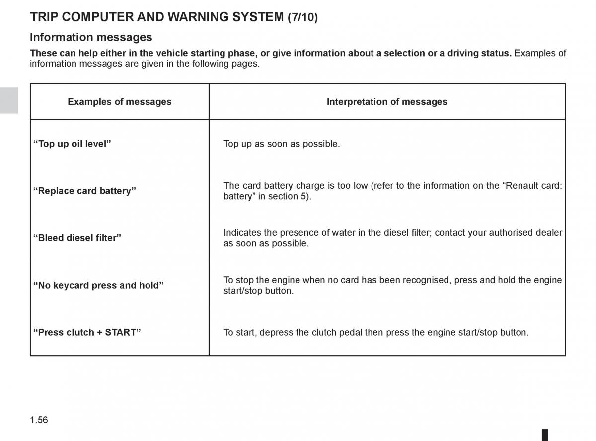 Renault Koleos owners manual / page 62