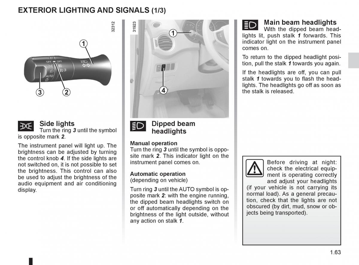 Renault Koleos owners manual / page 69