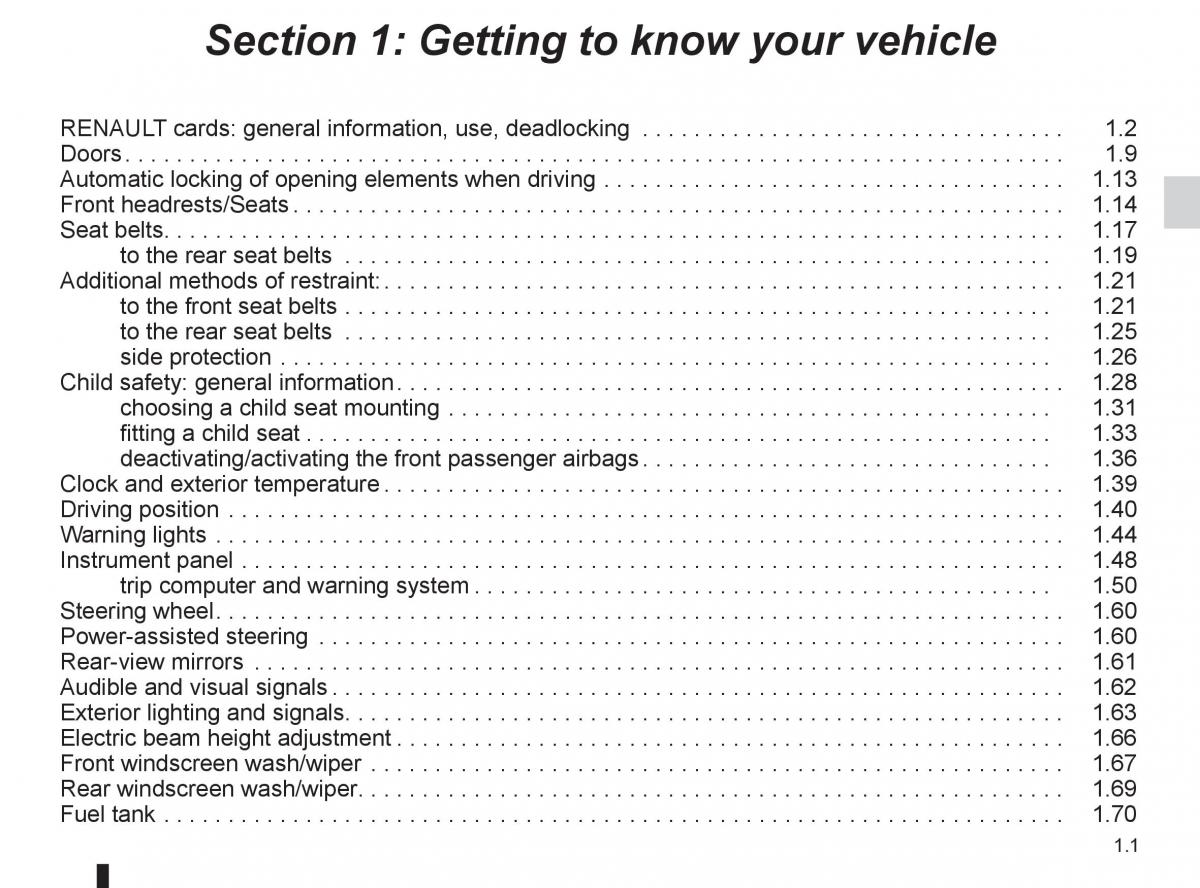 Renault Koleos owners manual / page 7