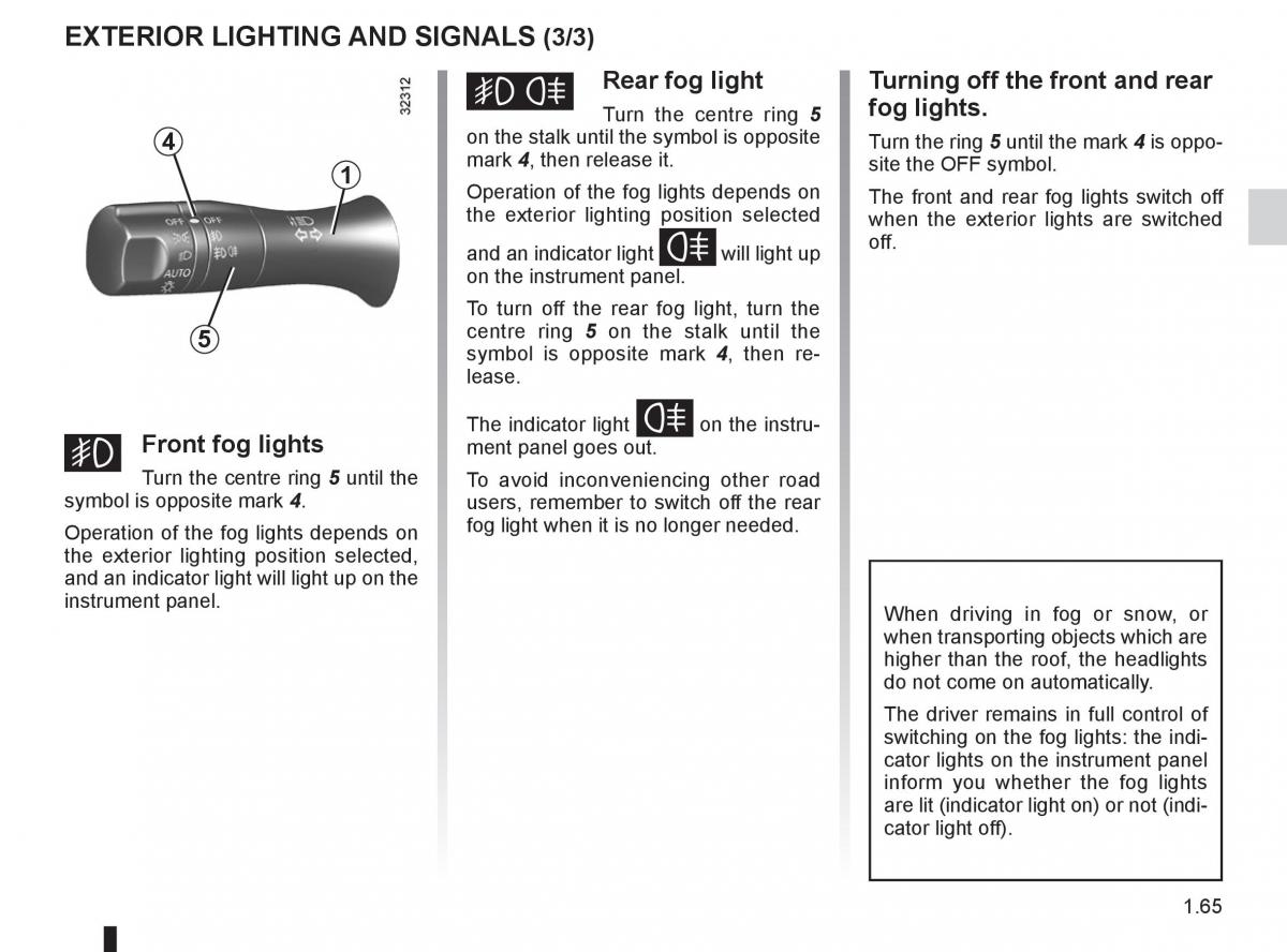 Renault Koleos owners manual / page 71