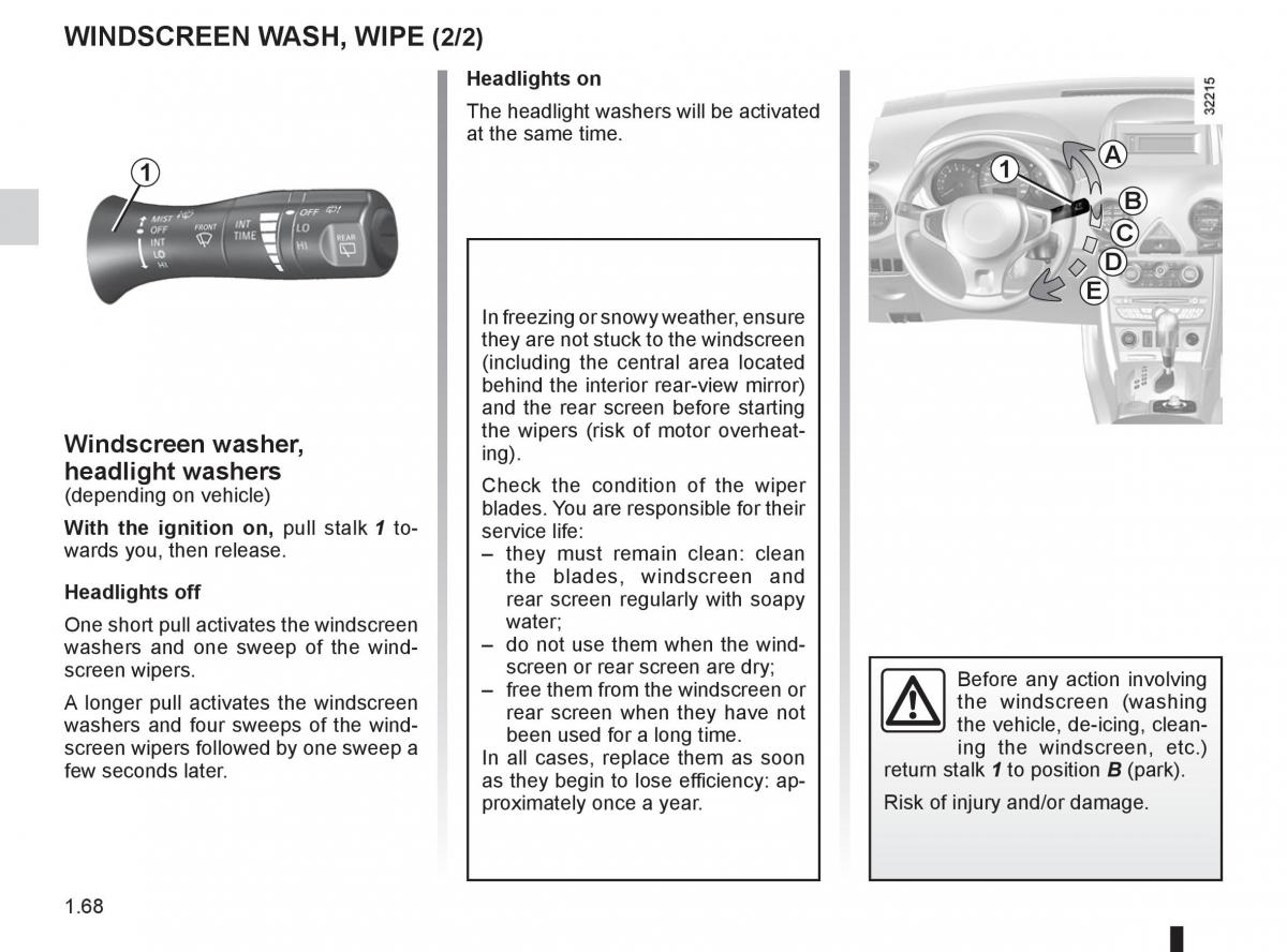 Renault Koleos owners manual / page 74